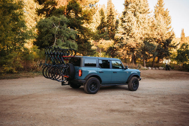 bronco with hitch bike rack 5 bikes